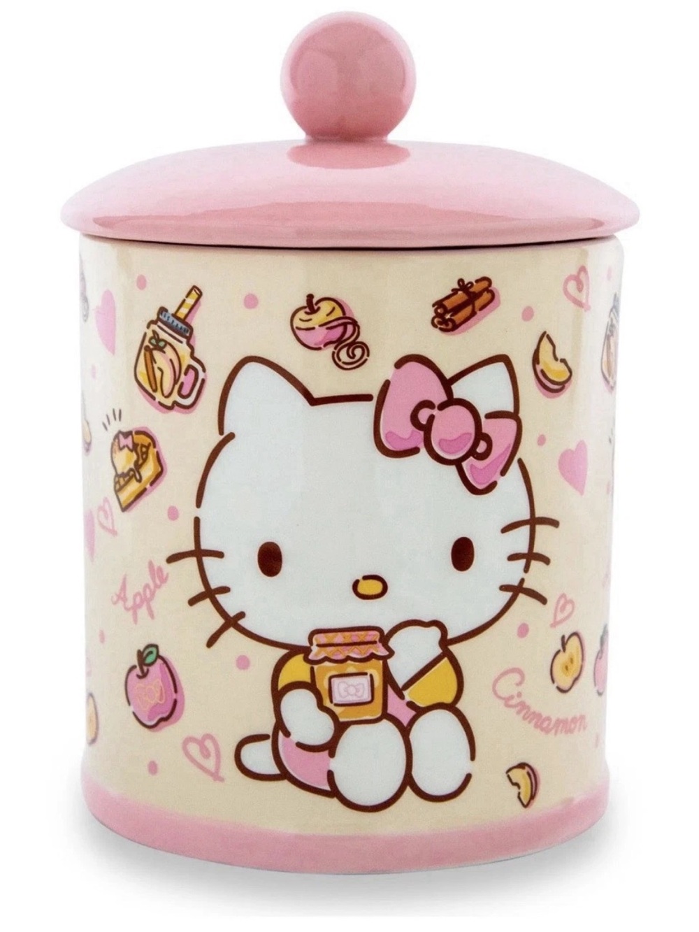 Sanrio Hello Kitty Pink and Cream Ceramic Storage Jar with Lid
